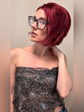Red Bob Wig Like New